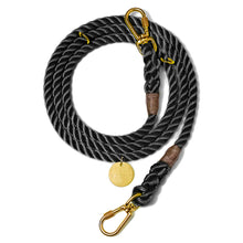 Load image into Gallery viewer, Black Rope Dog Leash, Adjustable